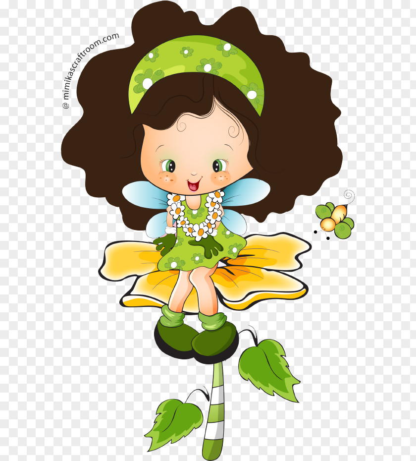 Plant Green Girl Cartoon PNG