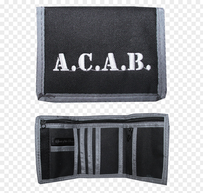 Wallet T-shirt A.C.A.B. Skinhead Grey PNG
