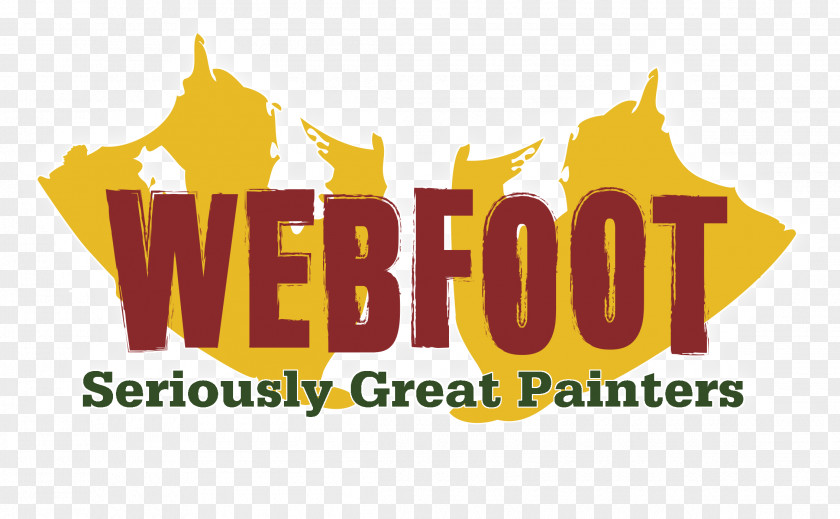 Watercolor Buildings Webfoot Painting Co. Logo House Painter And Decorator PNG