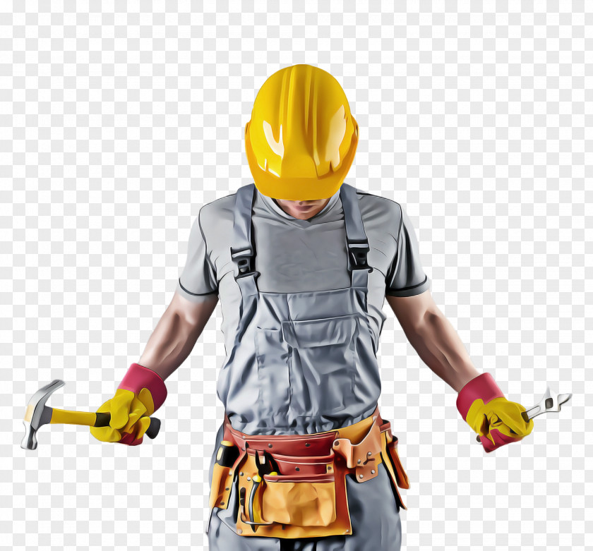 Costume Hat Yellow Personal Protective Equipment Construction Worker Hard Workwear PNG
