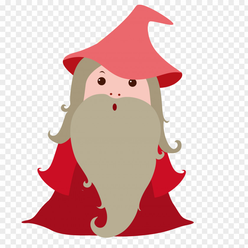 Cute Beard Grandfather Magician Royalty-free Cartoon Illustration PNG