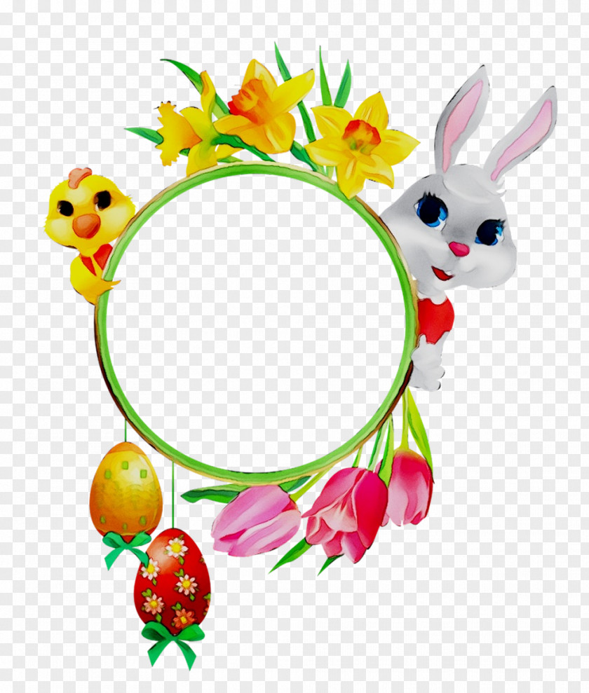 Easter Bunny Toy Cut Flowers Infant PNG