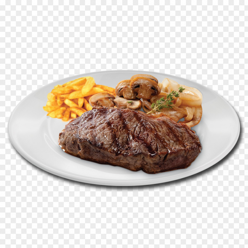 Strip Sirloin Steak French Fries Roast Beef Barbecue PNG