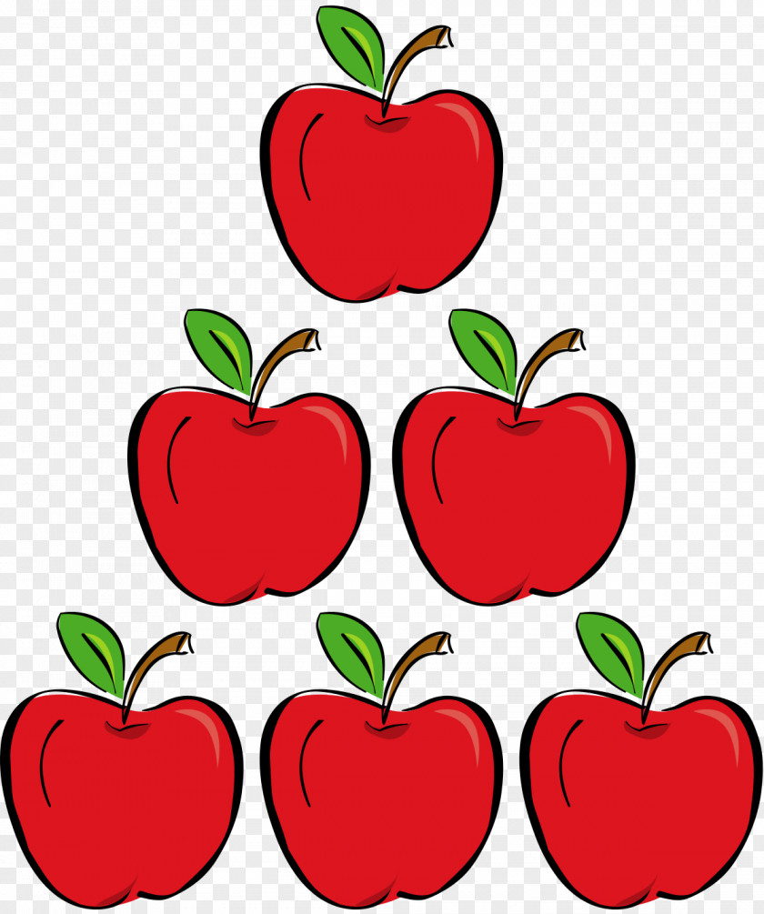 Apple 6 The Basket Of Apples Cartoon Clip Art PNG