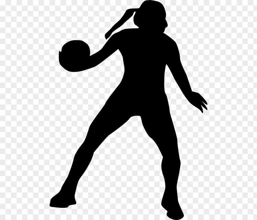 Netball Basketball Silhouette Clip Art PNG