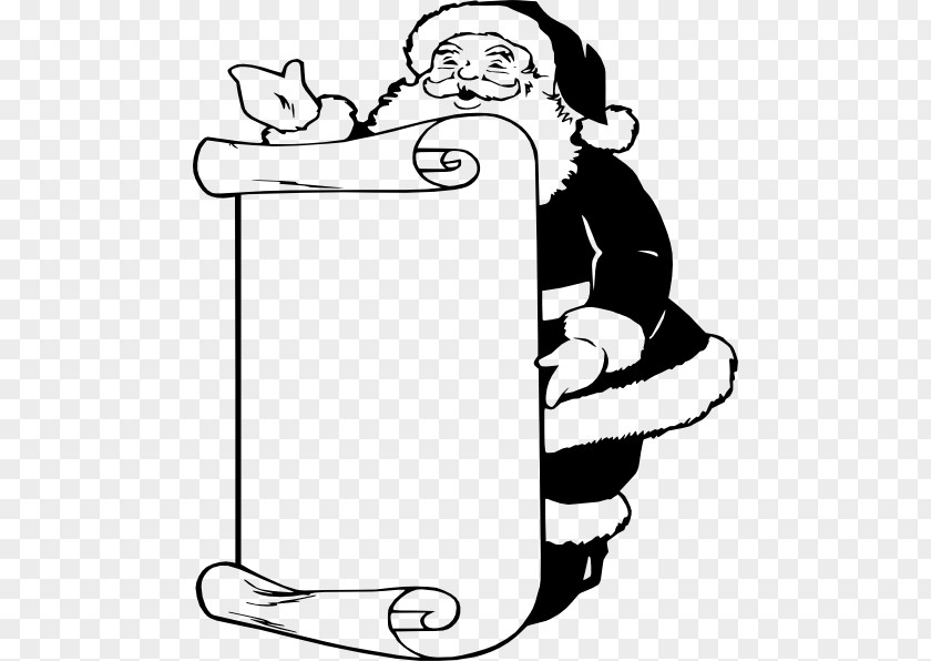 Santa Claus Wish List Christmas Clip Art PNG