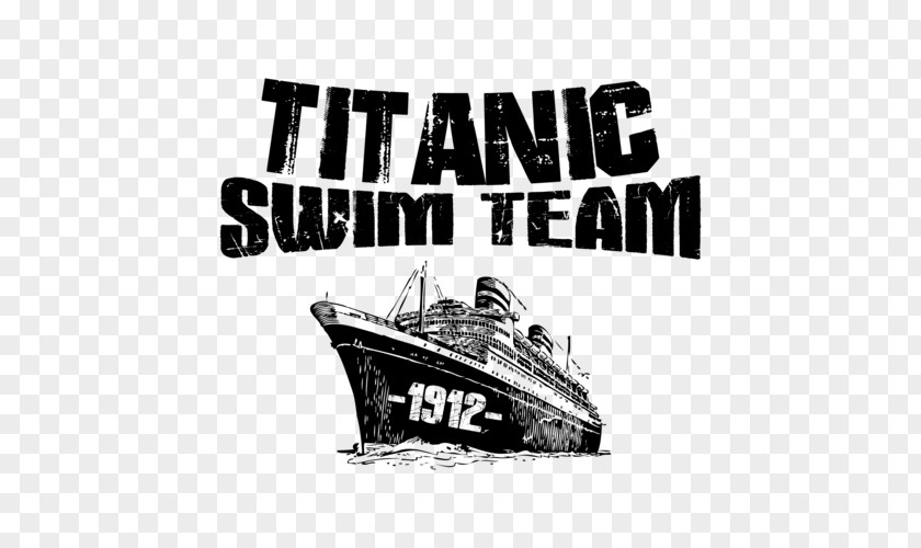 Titanic Sink Swim T-shirt RMS Swimming Ship Logo PNG
