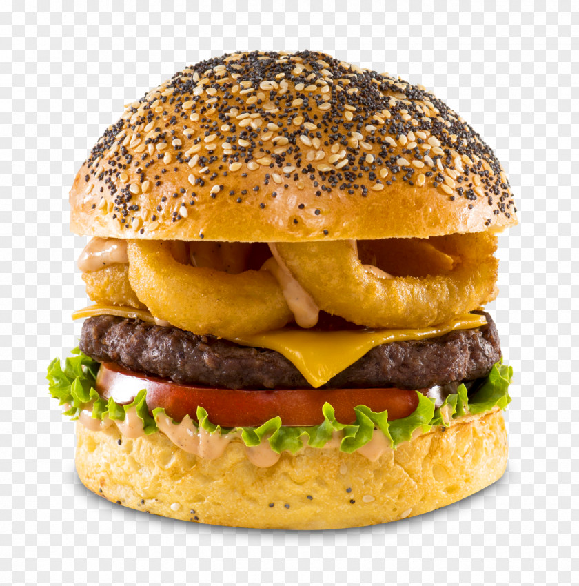 Beef Steak Hamburger Cheeseburger Breakfast Sandwich Fast Food Onion Ring PNG