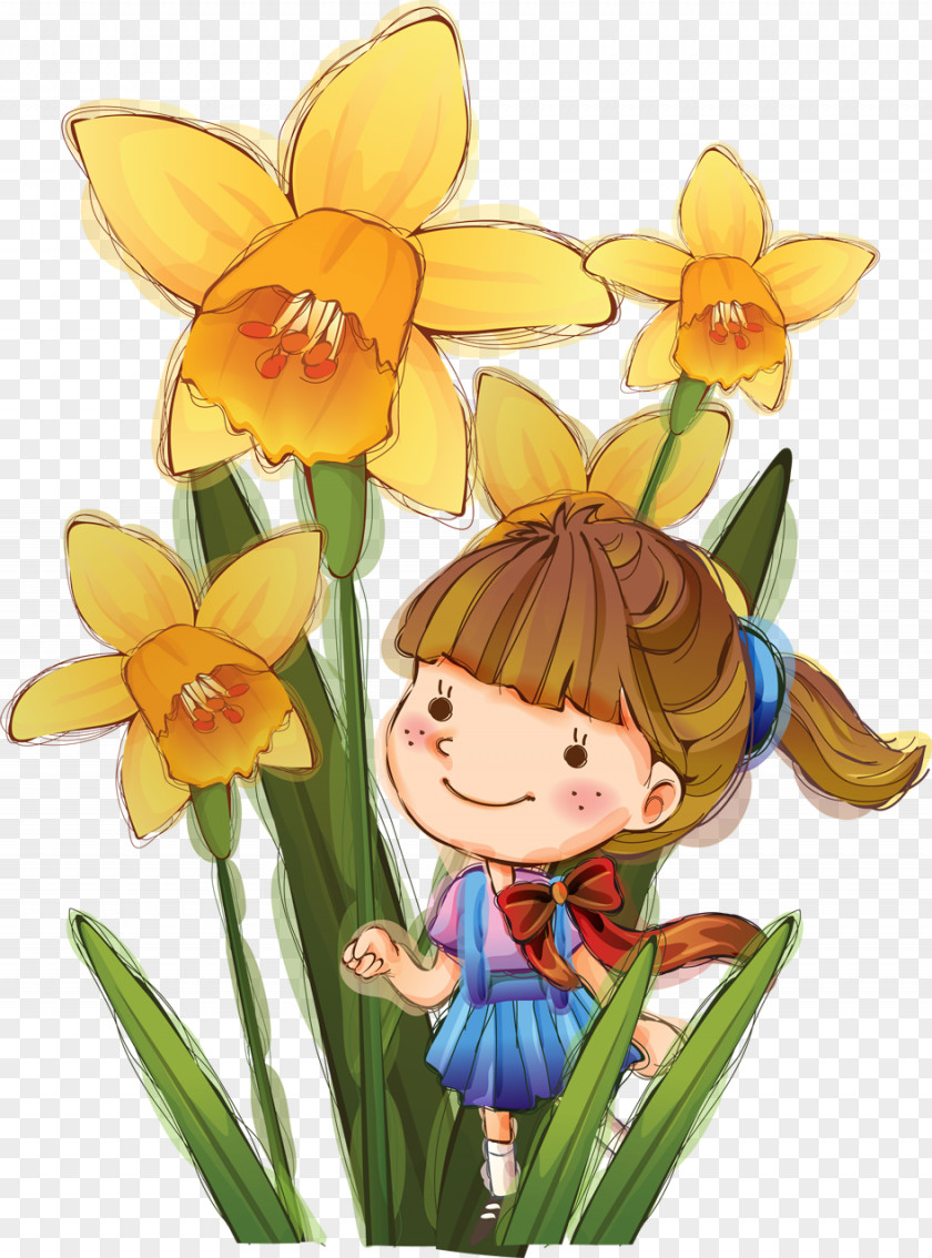 Flower Child Drawing Desktop Wallpaper Clip Art PNG