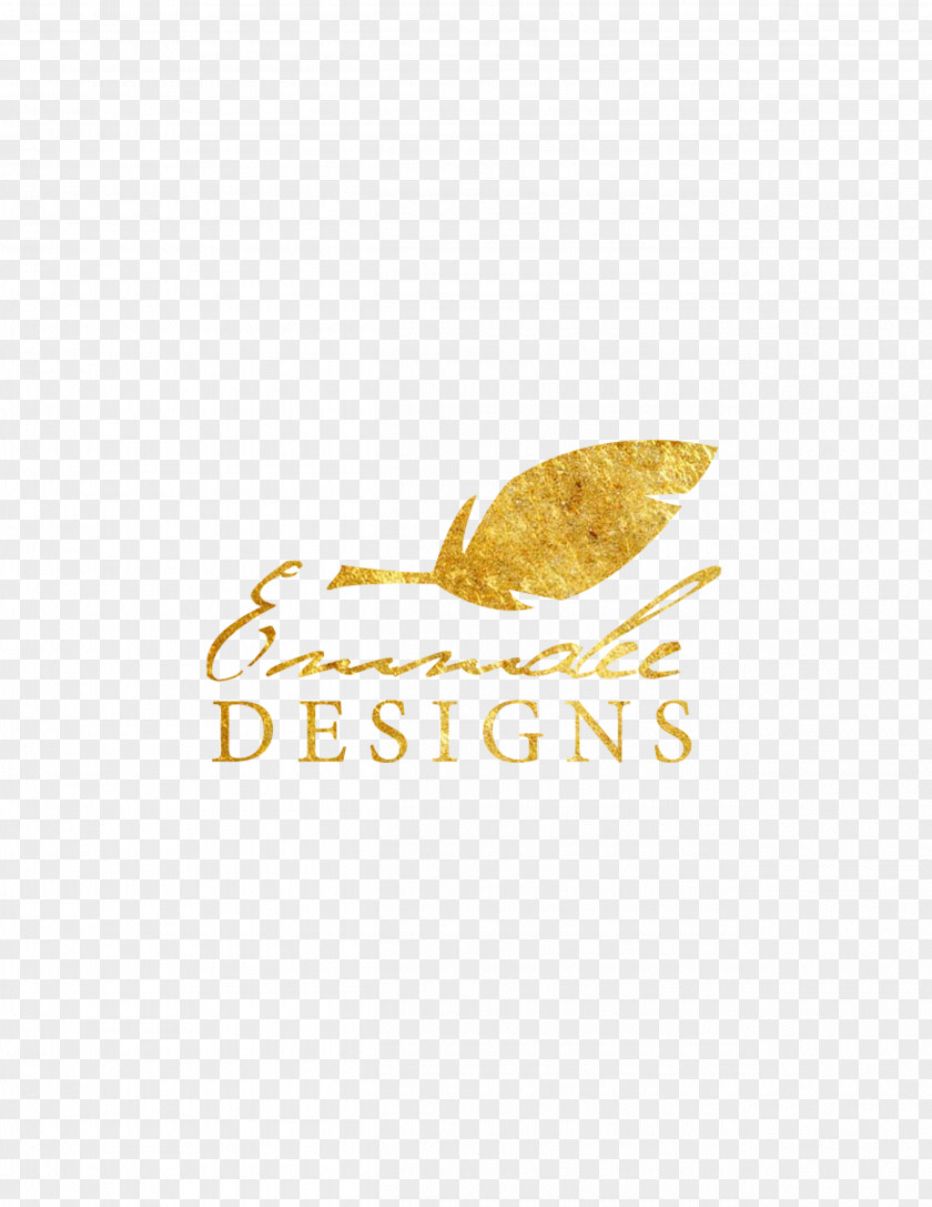 Gold Leaf Logo Metal PNG