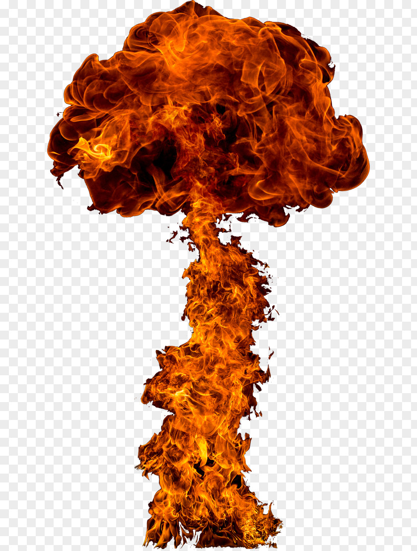 Mushroom Cloud Explosion Flame Nuclear Weapon PNG