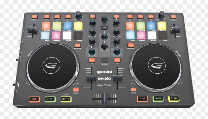 Gemini DJ Controller Slate 4 Disc Jockey Sound Products PNG
