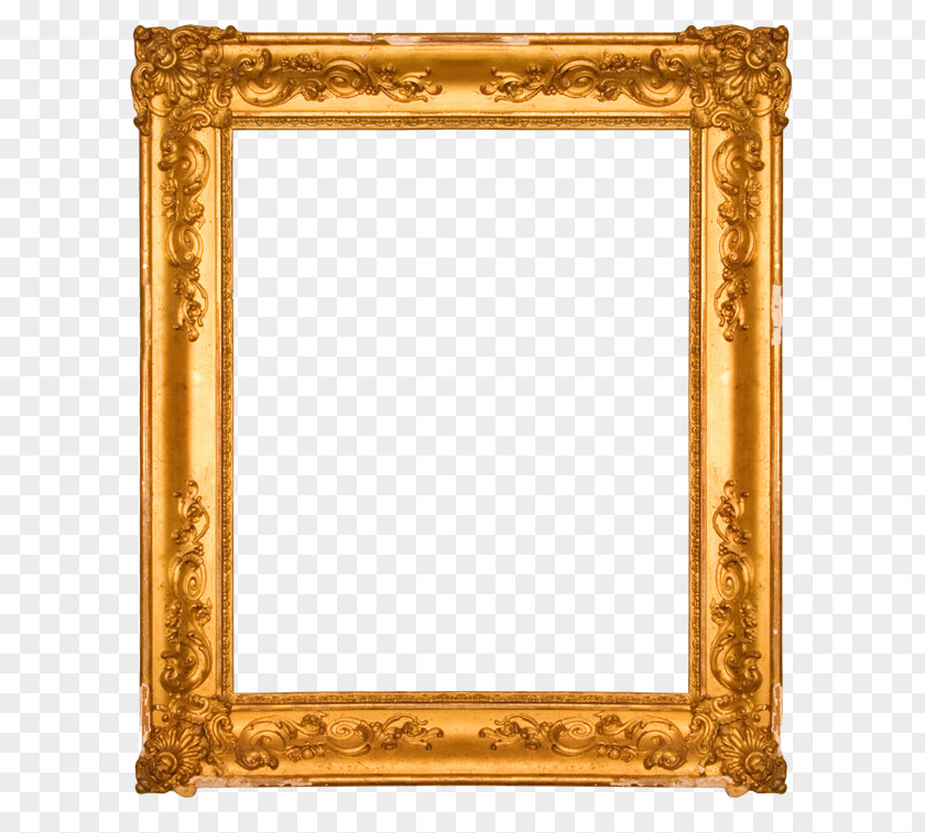 Gold Picture Frames Stock Photography PNG