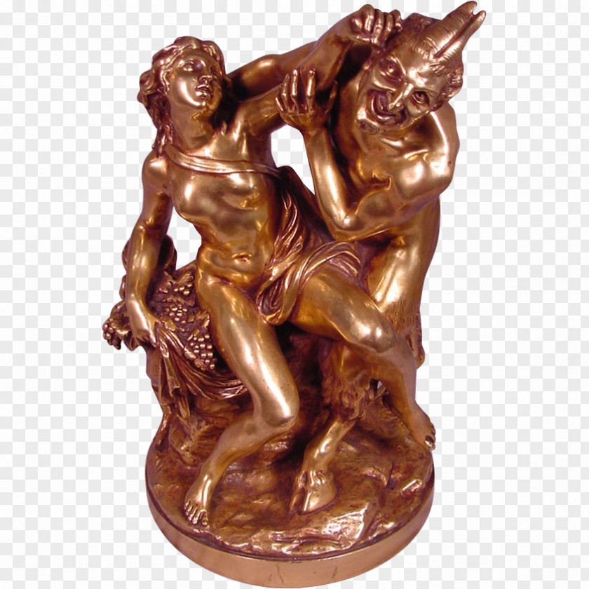 Nymphs And Satyr Bronze Sculpture PNG