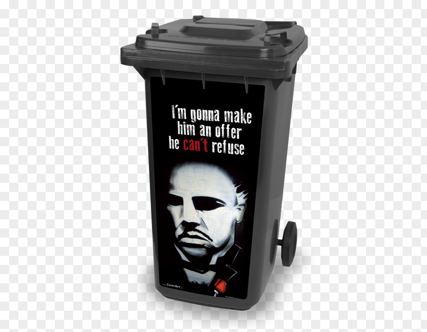 Vito Corleone Wheelie Bin Rubbish Bins & Waste Paper Baskets CoverArt Prullenbak Sticker PNG