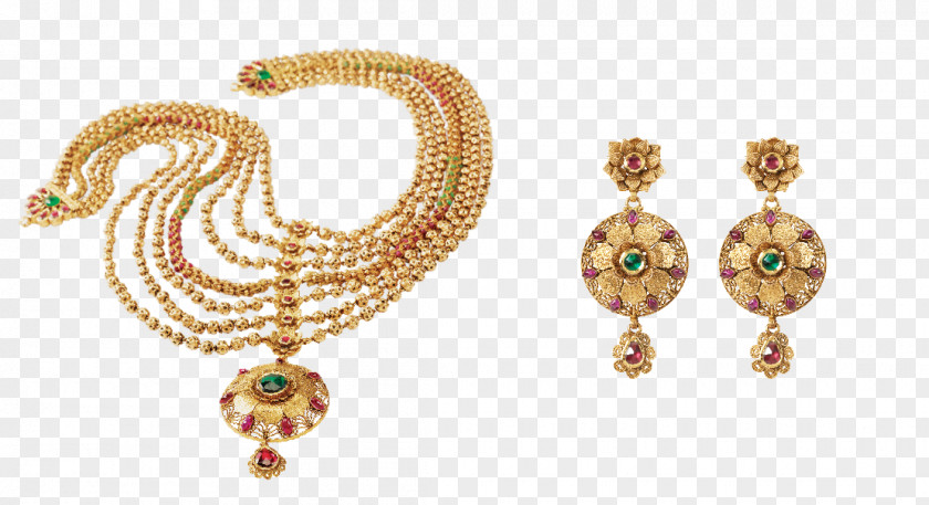 Gold Beads Necklace Earring Jewellery Gemstone Bride PNG