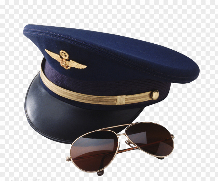 Blue Cap Airplane 0506147919 Hat Sunglasses PNG