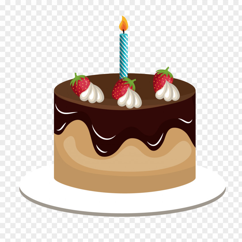 Chocolate Cake Vector Euclidean Birthday Illustration PNG