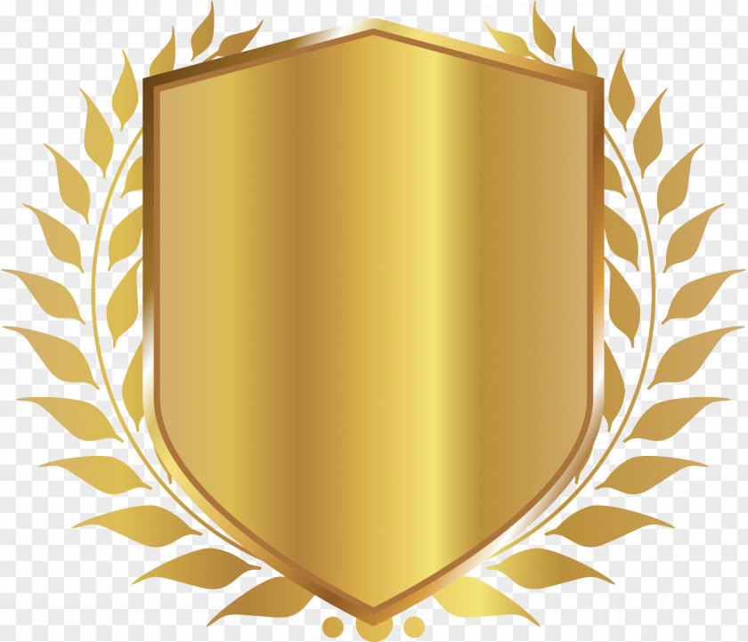 Golden Shield Badge Logo Wedding Price Service PNG