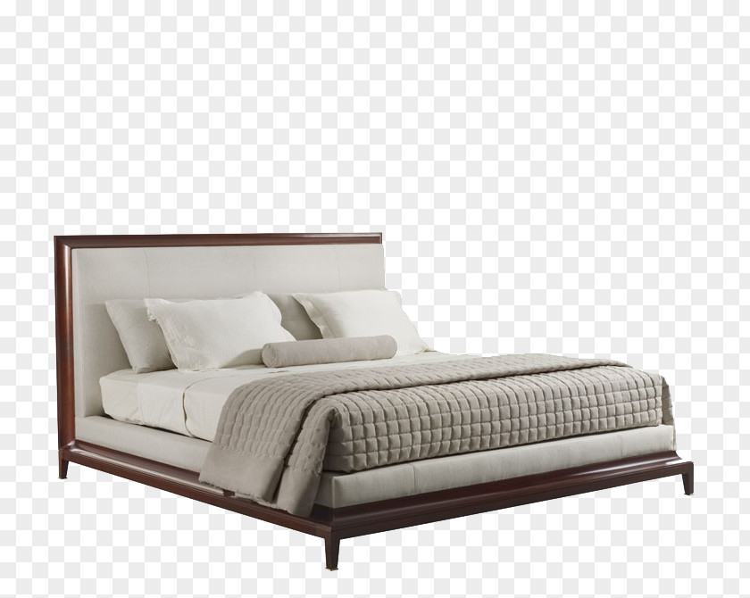 Household Furniture Material Model,bed Nightstand Platform Bed Bedroom PNG
