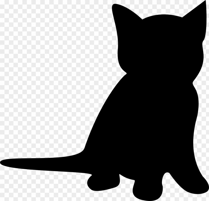 Kitten Cat Silhouette Clip Art PNG