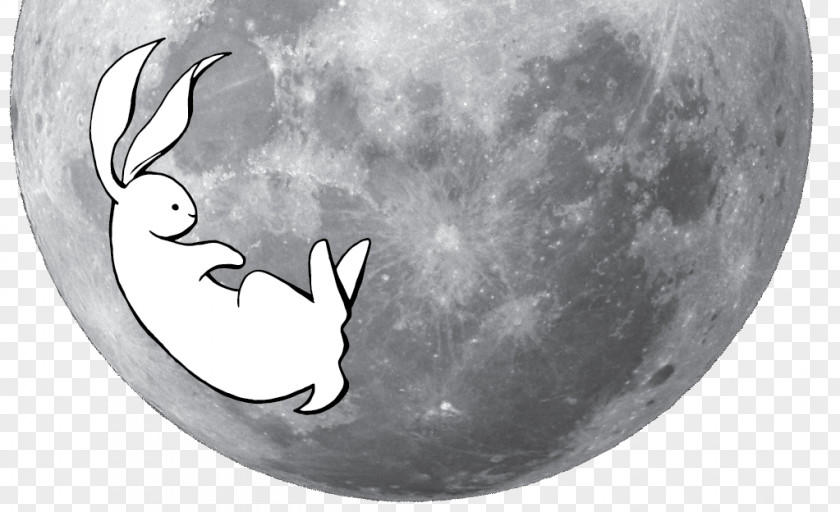 Animation Drawing Full Moon PNG