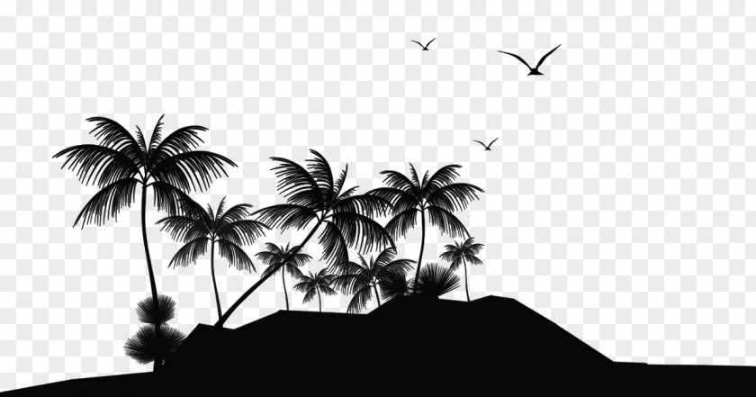 Beach Tropical Islands Resort Silhouette Island Clip Art PNG