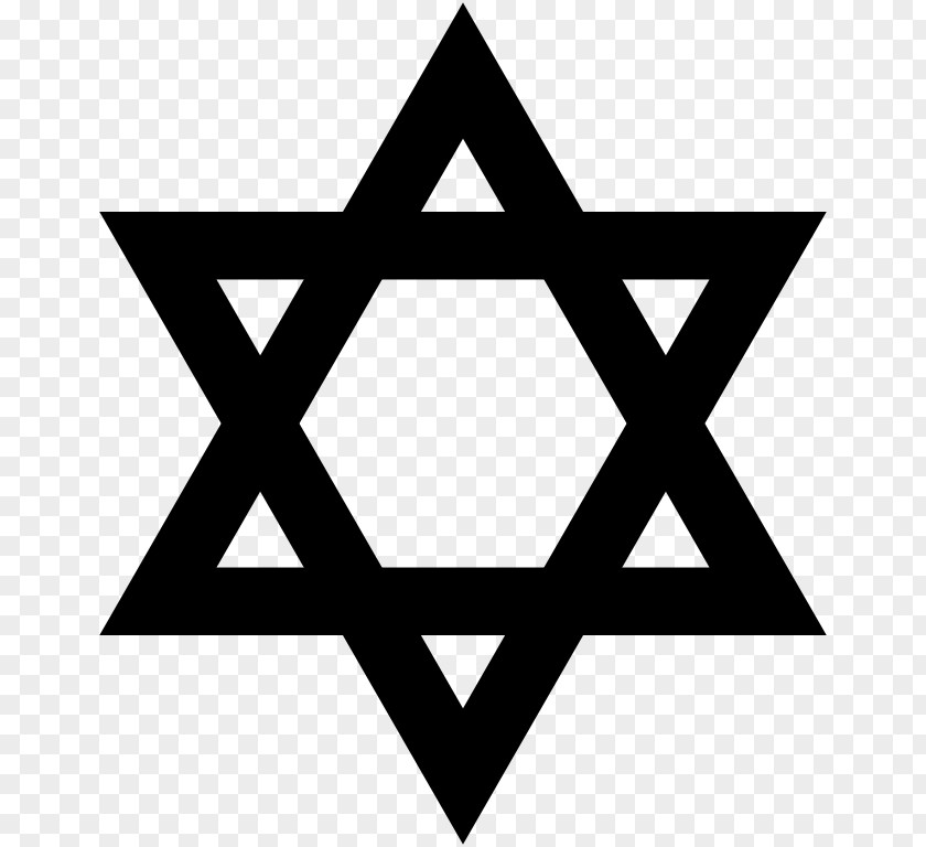 Black Star Of David Hexagram Judaism Symbol PNG