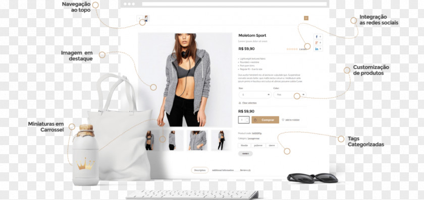 Design E-commerce Web Page Layout PNG