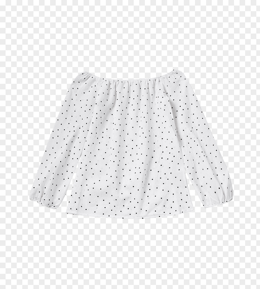 Dress Polka Dot Sleeve Shoulder Blouse PNG