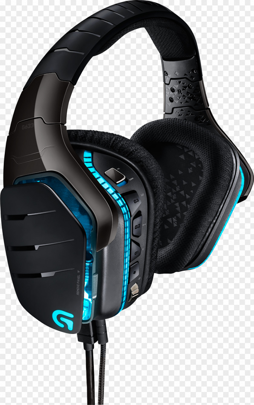 Headphones Logitech G633 Artemis Spectrum Headset 7.1 Surround Sound PNG