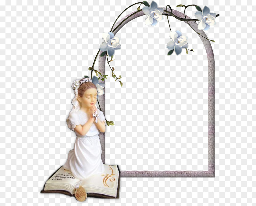 Floral Design Picture Frames First Communion Eucharist PNG