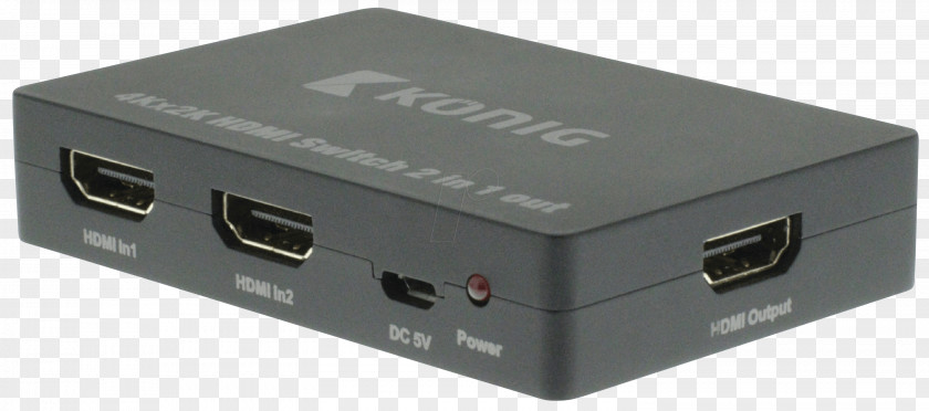 HDMi König 2 Port HDMI Switch Dark Grey Electrical Cable Electronics Network PNG