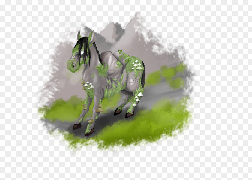 Mustang Stallion Halter Green PNG