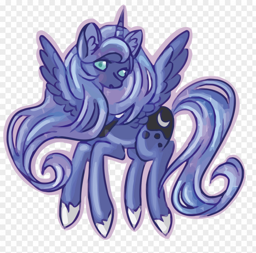 Vector Purple Pegasus Illustration PNG