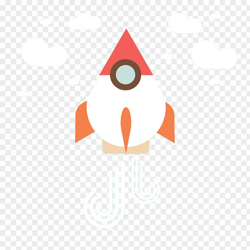 Rocket Flat Material PNG