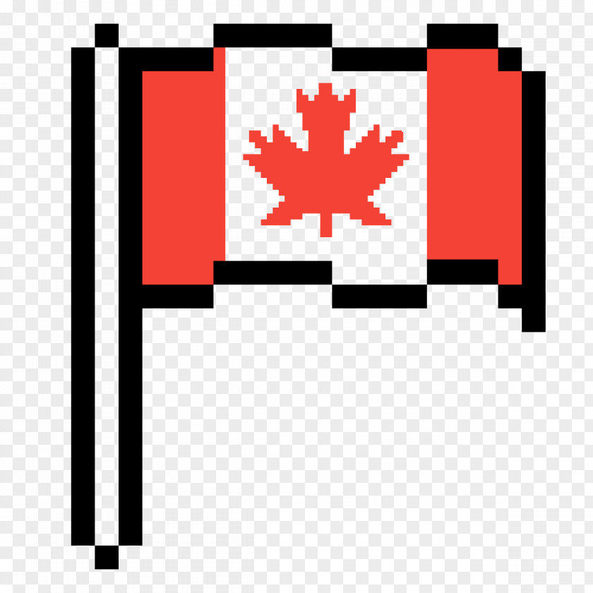 Canada Flag Terraria Video Game Pixel Art PNG