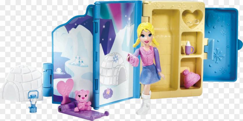 Doll Polly Pocket Pop-Up Guidebook Artic Playset Toy PNG