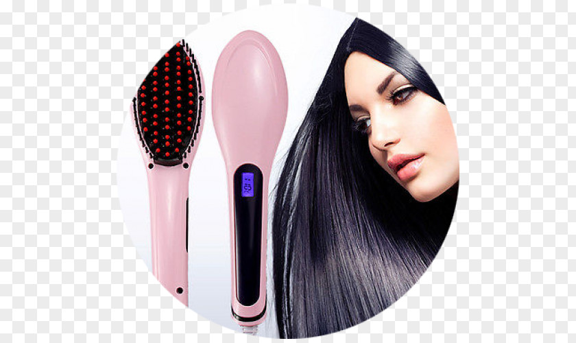 Hair Iron Comb Straightening Care Hairbrush PNG