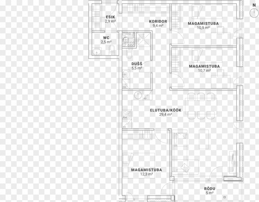Real Estate Balcony Drawing Schematic Floor Plan PNG