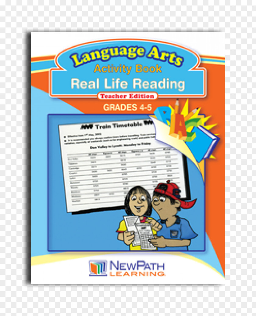 Book Real Life Reading Workbook Language Arts PNG