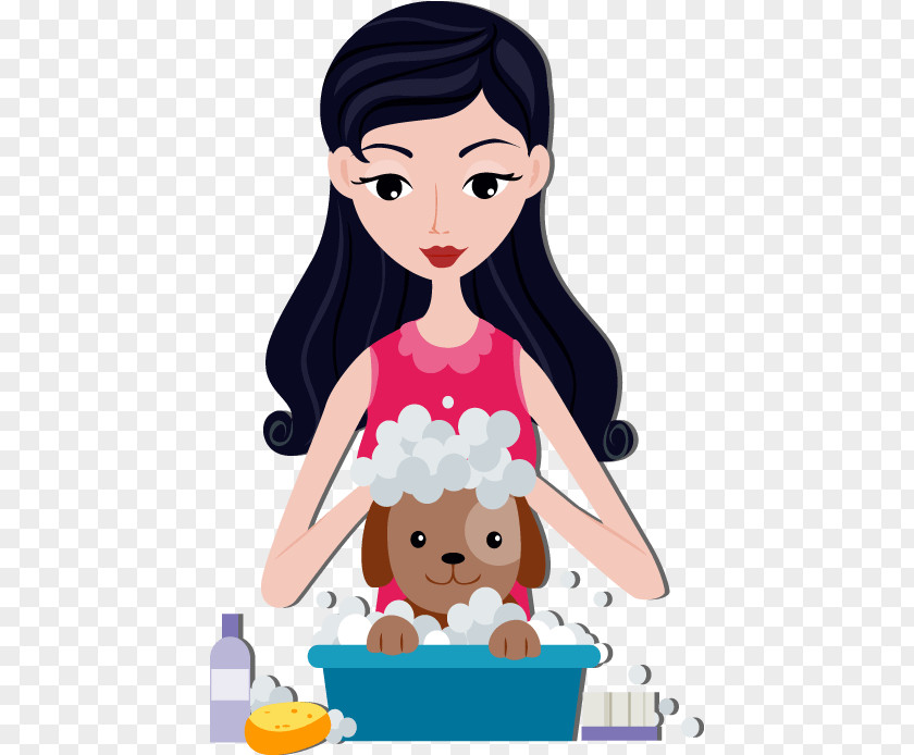 Dog Bath Bulldog Puppy Grooming Pet Clip Art PNG