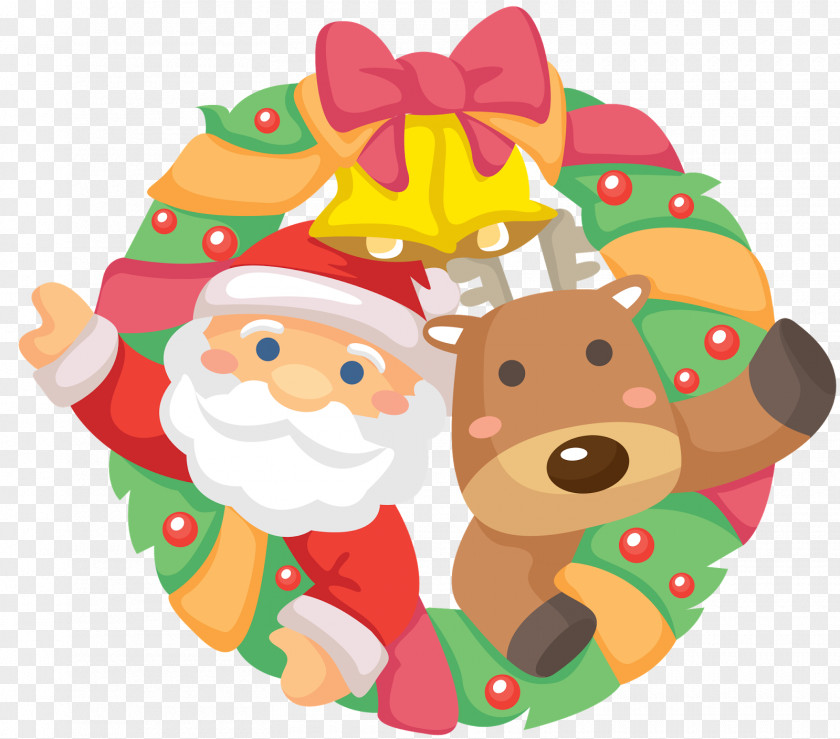 Santa Claus Reindeer Christmas Cartoon PNG