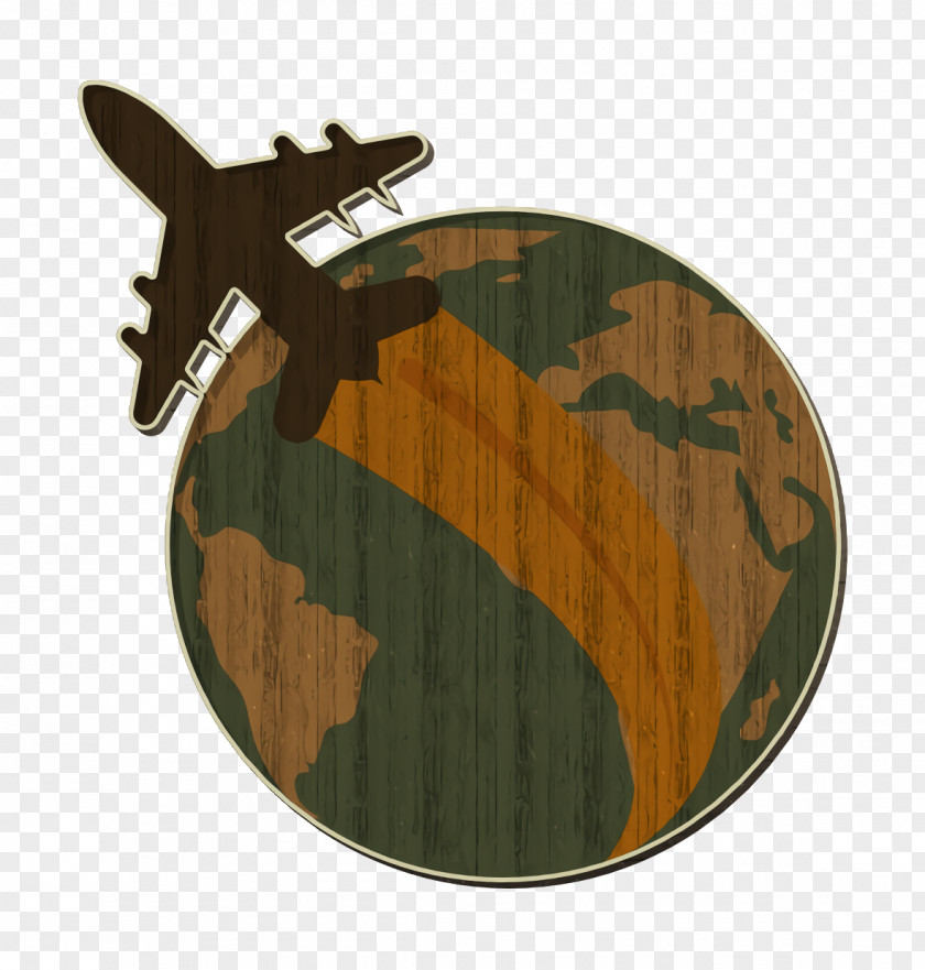 Airplane Travel And Places Icon Globe PNG