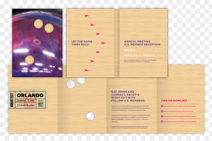 Retro Invitation Card Orlando Paper Brochure Brand Meeting PNG