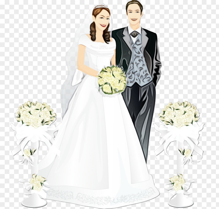 Wedding Ceremony Supply Sleeve Bride And Groom Cartoon PNG