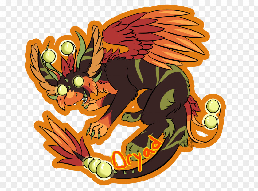 Dryad Badge Vertebrate Illustration Dragon Legendary Creature Art PNG