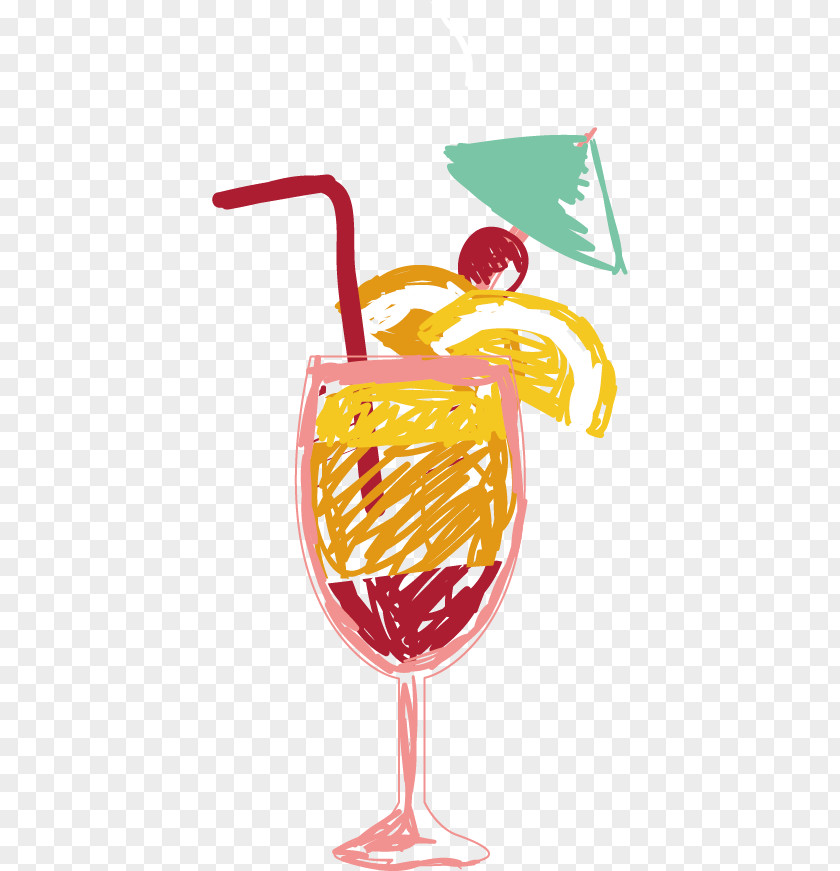 Hand-painted Creative Juices Orange Juice Soft Drink Cocktail PNG
