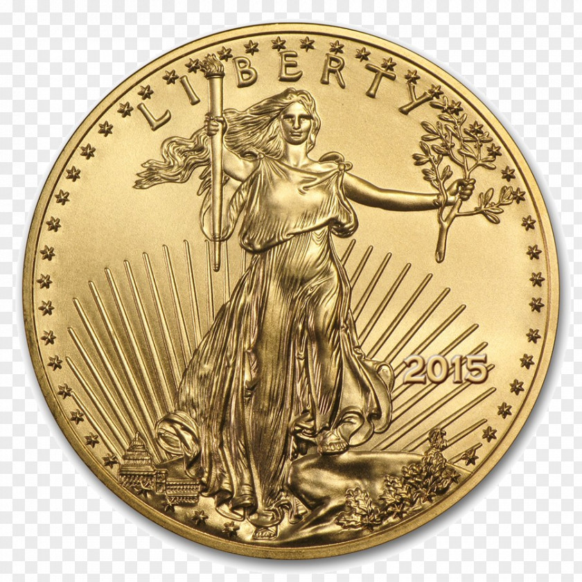 Lice American Gold Eagle Coin Bullion PNG