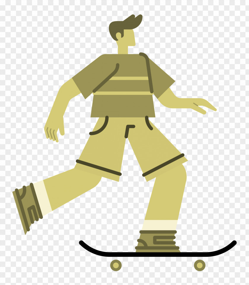 Skateboard Cartoon Skateboarding Angle Line PNG